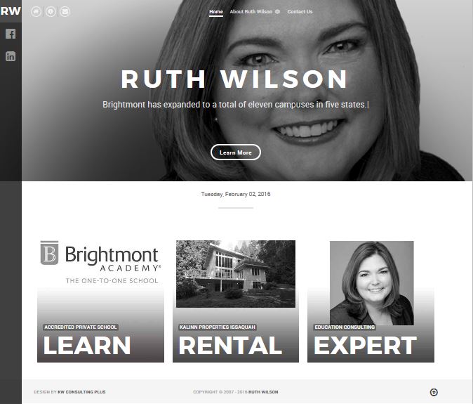 Ruth Wilson Website Sample